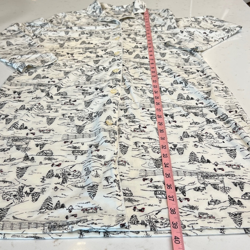 Croft & Barrow Intimates Winter Scene Long Sleeve Nightgown Pajama Size Medium - Picture 7 of 7